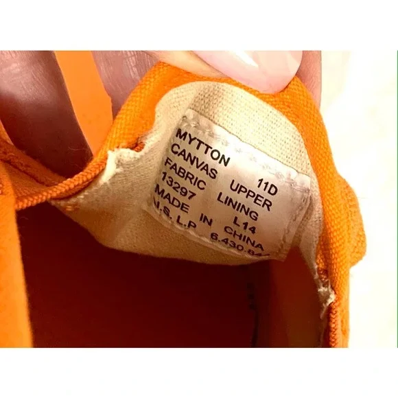 Polo Ralph Lauren Orange Mens Slip On Sneakers Size 11D - Picture 6 of 9